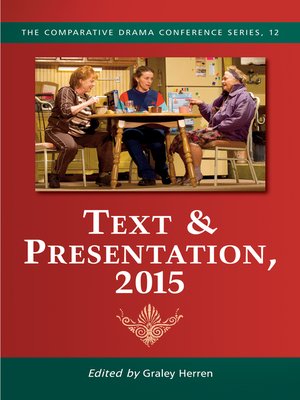 cover image of Text & Presentation, 2015